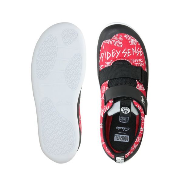 Clarks Girls Play Web Kid Trainers Red | CA-213495